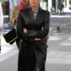 MARGOT ROBBIE WOLF OF WALL STREET LEATHER LONG COAT
