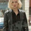 JENNIFER LAWRENCE JOY LEATHER BLAZER