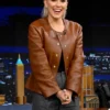 MILLIE BOBBY BROWN LEATHER JACKET