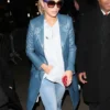 RITA ORA LEATHER LONG COAT