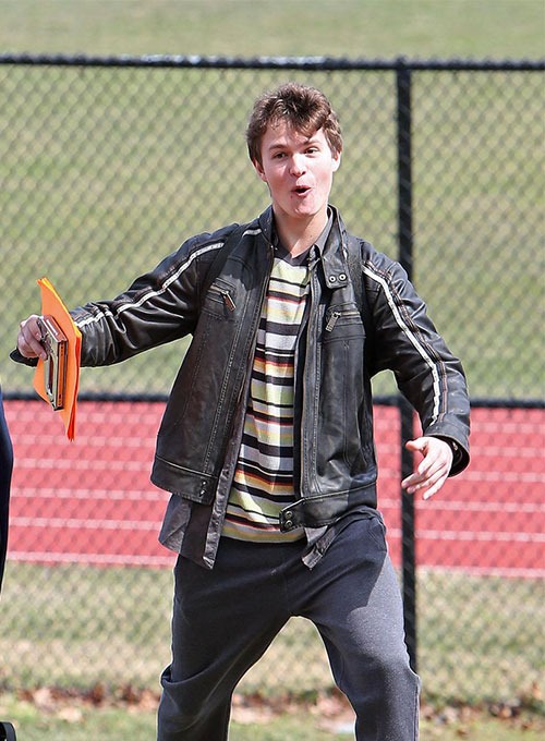 ANSEL ELGORT NOVEMBER CRIMINALS LEATHER JACKET