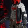 BATMAN ARKHAM KNIGHT HOODED LEATHER JACKET