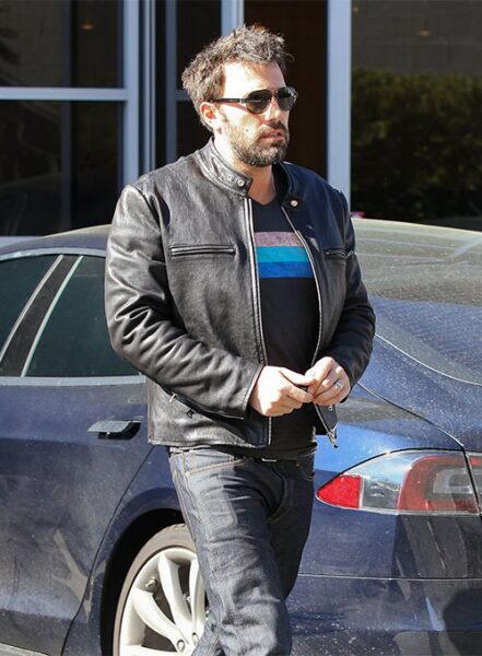 BEN AFFLECK LEATHER JACKET BLACK
