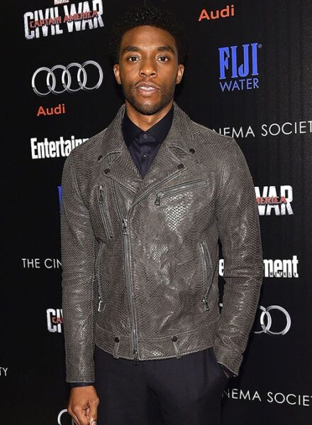 CHADWICK BOSEMAN LEATHER JACKET