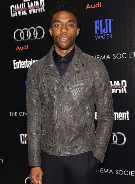 CHADWICK BOSEMAN LEATHER JACKET