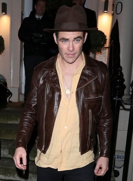 CHRIS PINE LEATHER JACKET