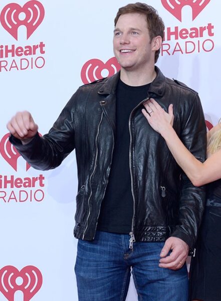 CHRIS PRATT LEATHER JACKET BLACK