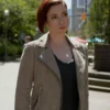 CHYLER LEIGH SUPERGIRL LEATHER JACKET