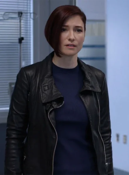 CHYLER LEIGH SUPERGIRL LEATHER JACKET