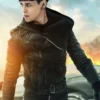 CLAIRE FOY THE GIRL IN THE SPIDER'S WEB LEATHER JACKET