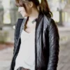 EMMA STONE ZOMBIELAND LEATHER JACKET