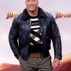 DWAYNE JOHNSON LEATHER JACKET BLACK