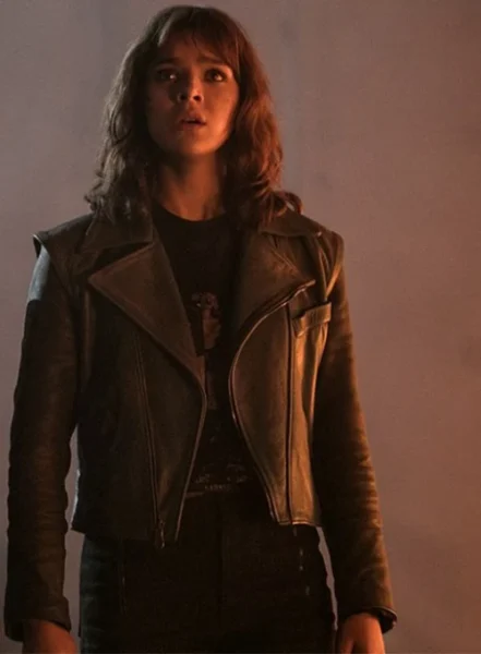 HAILEE STEINFELD BUMBLEBEE LEATHER JACKET
