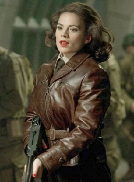 HAYLEY ATWELL CAPTAIN AMERICA FIRST AVENGER LEATHER JACKET