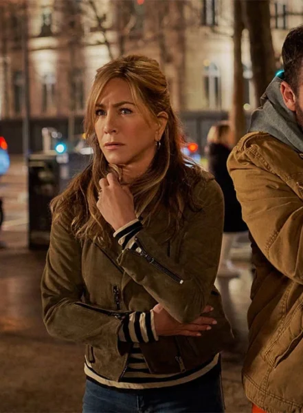 JENNIFER ANISTON MURDER MYSTERY 2 LEATHER JACKET