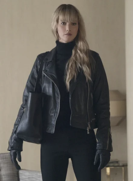JENNIFER LAWRENCE RED SPARROW LEATHER JACKET