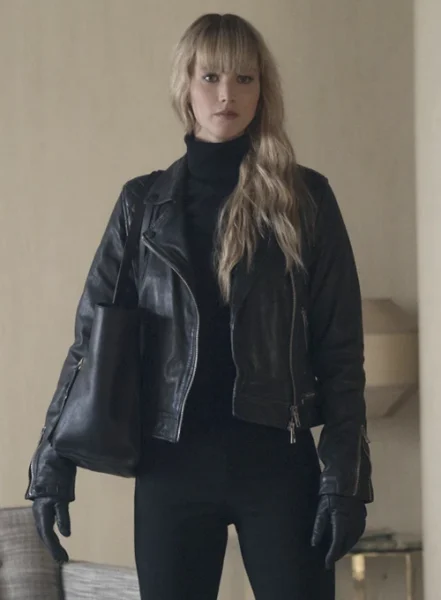 JENNIFER LAWRENCE RED SPARROW LEATHER JACKET