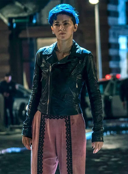 JESSICA HENWICK THE MATRIX RESURRECTIONS LEATHER JACKET