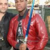 JOHN BOYEGA LEATHER JACKET RED