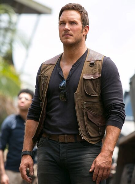 CHRIS PRATT JURASSIC WORLD FALLEN KINGDOM LEATHER VEST