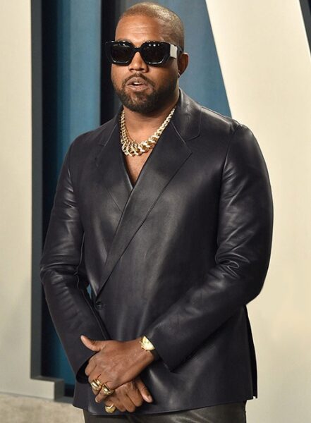 KANYE WEST KIMONO WRAP LEATHER BLAZER