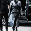 KIM KARDASHIAN LEATHER LONG COAT