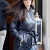 MONICA BELLUCCI LEATHER TRENCH COAT