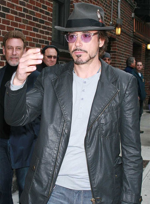 ROBERT DOWNEY JR LEATHER BLAZER
