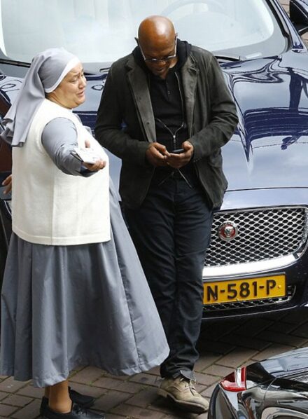 SAMUEL JACKSON THE HITMANS WIFES BODYGUARD LEATHER BLAZER