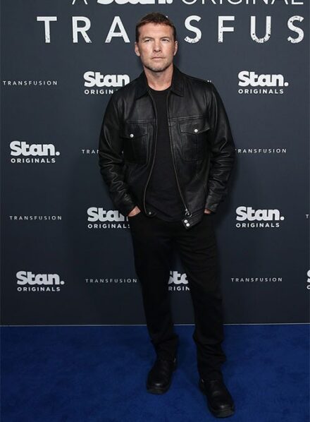 SAM WORTHINGTON LEATHER JACKET BLACK