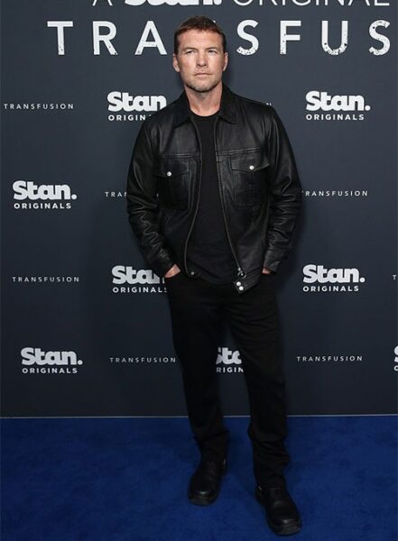 SAM WORTHINGTON LEATHER JACKET BLACK