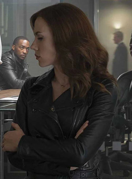 SCARLETT JOHANSSON CAPTAIN AMERICA: CIVIL WAR LEATHER JACKET