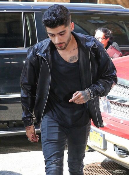 ZAYN MALIK LEATHER JACKET BLACK