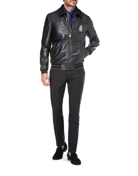 BILLIONAIRE LEATHER BOMBER CREST - Image 3
