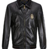 BILLIONAIRE LEATHER BOMBER CREST