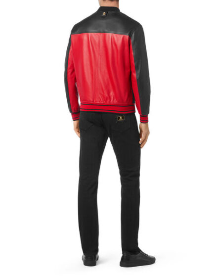 BILLIONAIRE LEATHER BOMBER DOUBLE B