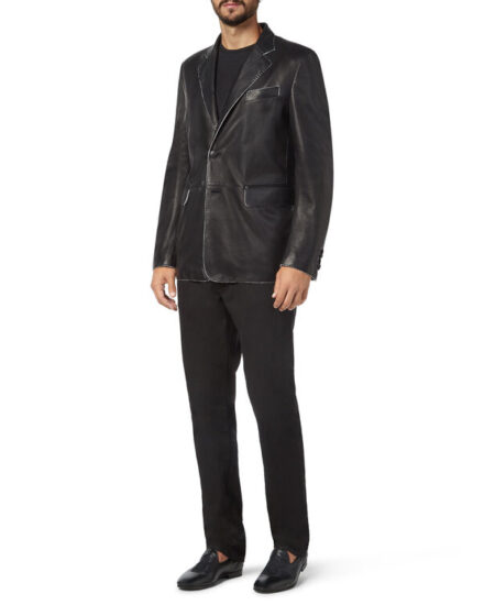 BILLIONAIRE LEATHER BLAZER ELEGANT
