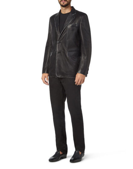 BILLIONAIRE LEATHER BLAZER ELEGANT