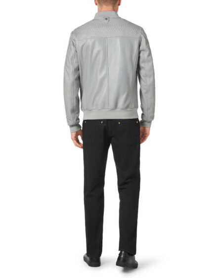 BILLIONAIRE PYTHON LEATHER BOMBER - Image 2