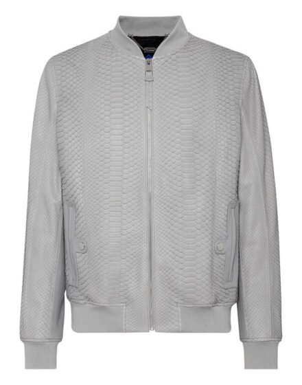 BILLIONAIRE PYTHON LEATHER BOMBER