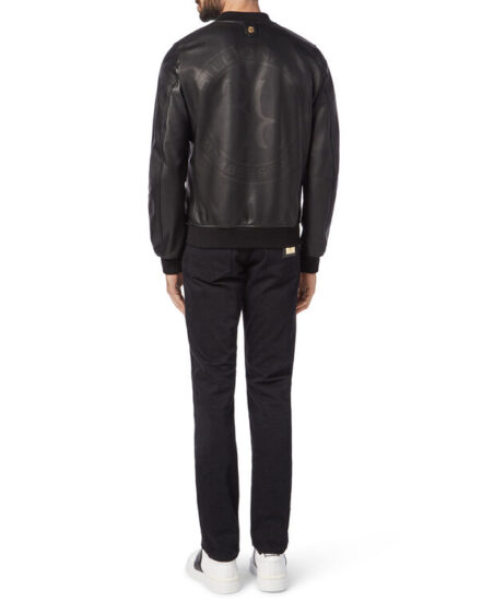 BILLIONAIRE LEATHER BOMBER MEMBERS ONLY - Image 2