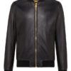 BILLIONAIRE LEATHER BOMBER MEMBERS ONLY