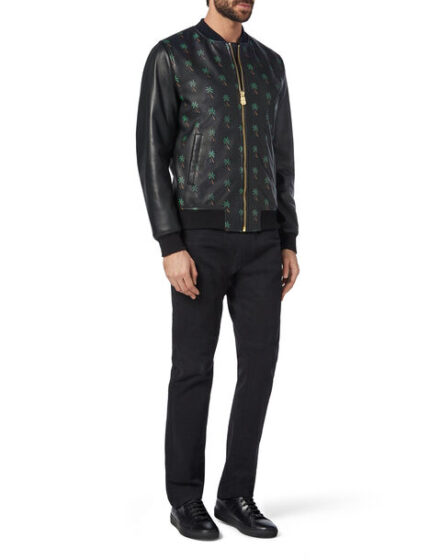 BILLIONAIRE LEATHER BOMBER PALMS - Image 3