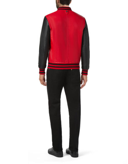 BILLIONAIRE LEATHER BOMBER MEMBERS ONLY