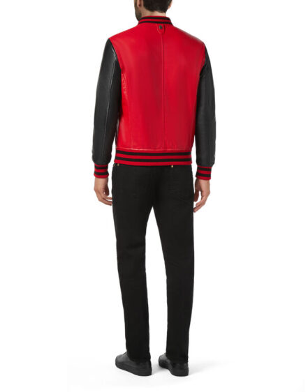 BILLIONAIRE LEATHER BOMBER MEMBERS ONLY