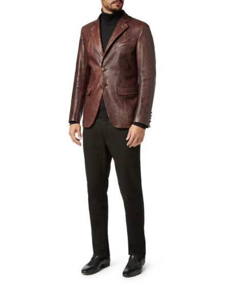 BILLIONAIRE LEATHER BLAZER LUXURY