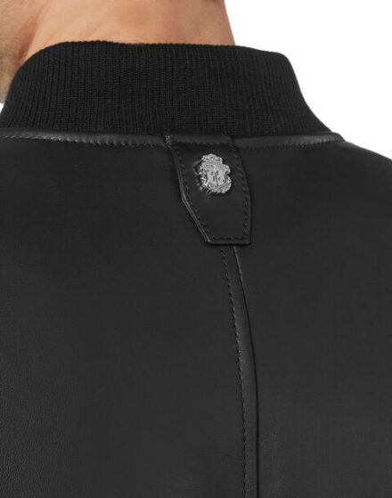 BILLIONAIRE BASIC LEATHER BOMBER