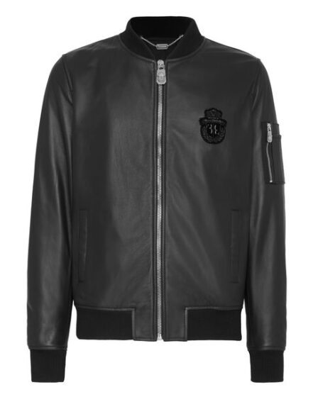 BILLIONAIRE BASIC LEATHER BOMBER