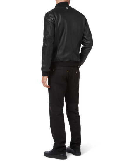 BILLIONAIRE HIGH Collar LEATHER BOMBER