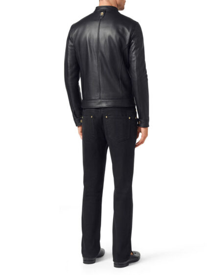 BILLIONAIRE LEATHER MOTO JACKET - Image 2